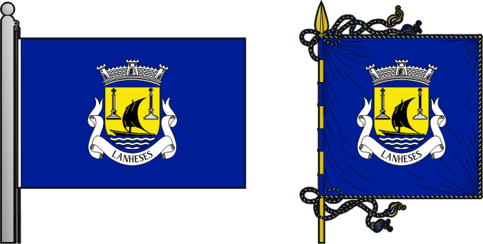 Bandeira e estandarte da freguesia de Lanheses - Lanheses civil parish, flag and banner Bandeira e estandarte da freguesia de Lanheses - Lanheses civil parish, flag and banner