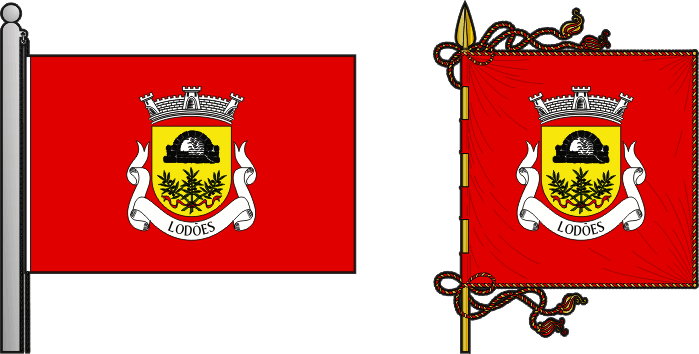 Bandeira e estandarte da antiga freguesia de Lodões - Lodões former civil parish, flag and banner Bandeira e estandarte da antiga freguesia de Lodões - Lodões former civil parish, flag and banner