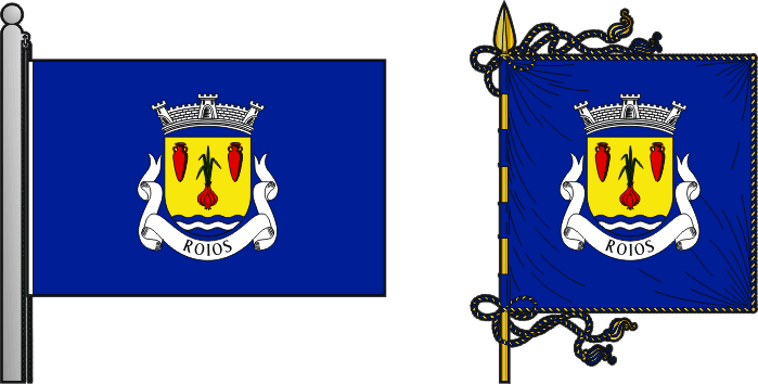 Bandeira e estandarte da freguesia de Roios - Roios civil parish, flag and banner Bandeira e estandarte da freguesia de Roios - Roios civil parish, flag and banner
