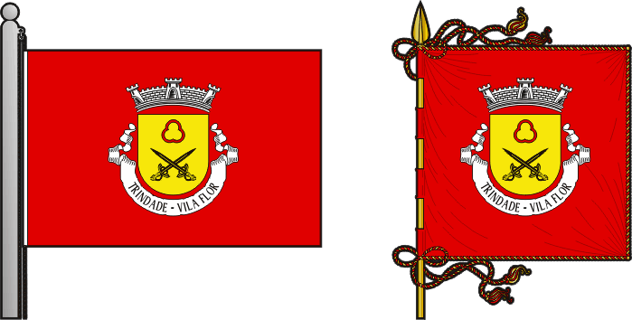 Bandeira e estandarte da freguesia de Trindade - Trindade civil parish, flag and banner Bandeira e estandarte da freguesia de Trindade - Trindade civil parish, flag and banner