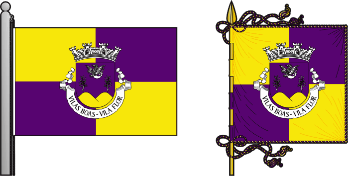 Bandeira e estandarte da antiga freguesia de Vilas Boas - Vilas Boas former civil parish, flag and banner Bandeira e estandarte da antiga freguesia de Vilas Boas - Vilas Boas former civil parish, flag and banner