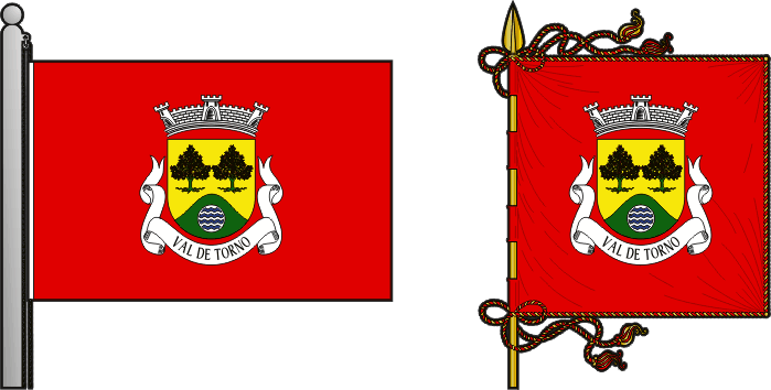 Bandeira e estandarte da antiga freguesia de Val de Torno - Val de Torno former civil parish, flag and banner Bandeira e estandarte da antiga freguesia de Val de Torno - Val de Torno former civil parish, flag and banner