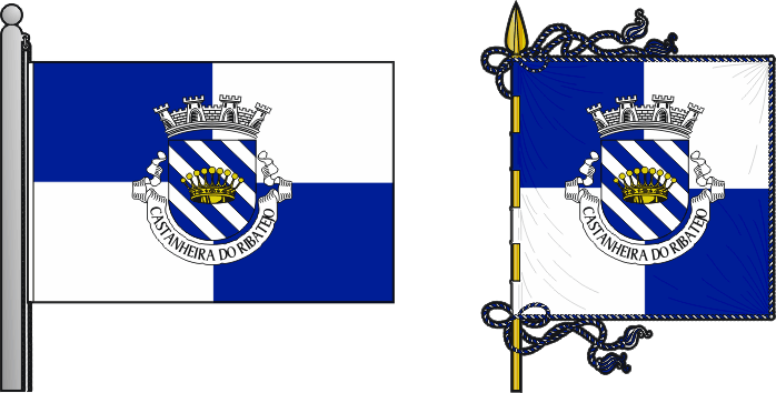 Bandeira e estandarte da antiga freguesia de Castanheira do Ribatejo - Castanheira do Ribatejo former civil parish, flag and banner