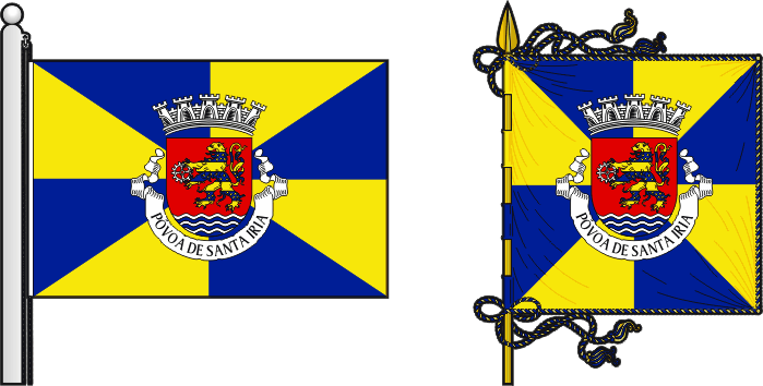 Bandeira e estandarte da antiga freguesia de Póvoa de Santa Iria - Póvoa de Santa Iria former civil parish, flag and banner Bandeira e estandarte da antiga freguesia de Póvoa de Santa Iria - Póvoa de Santa Iria former civil parish, flag and banner