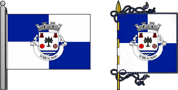 Bandeira e estandarte da antiga freguesia de Sobralinho - Sobralinho former civil parish, flag and banner Bandeira e estandarte da antiga freguesia de Sobralinho - Sobralinho former civil parish, flag and banner