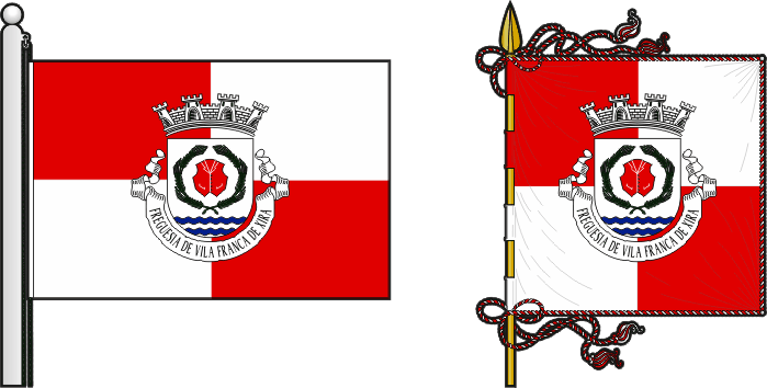 Bandeira e estandarte da Freguesia de Vila Franca de Xira - Vila Franca de Xira civil parish, flag and banner Bandeira e estandarte da Freguesia de Vila Franca de Xira - Vila Franca de Xira civil parish, flag and banner