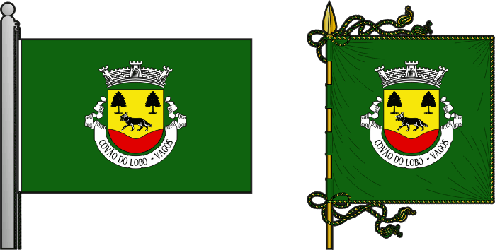 Bandeira e estandarte da antiga freguesia de Covão do Lobo - Covão do Lobo former civil parish, flag and banner Bandeira e estandarte da antiga freguesia de Covão do Lobo - Covão do Lobo former civil parish, flag and banner