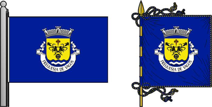 Bandeira e estandarte da antiga freguesia de Vagos - Vagos former civil parish, flag and banner Bandeira e estandarte da antiga freguesia de Vagos - Vagos former civil parish, flag and banner