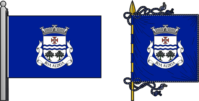 Bandeira e estandarte da antiga freguesia de Boa Aldeia - Boa Aldeia former civil parish, flag and banner Bandeira e estandarte da antiga freguesia de Boa Aldeia - Boa Aldeia former civil parish, flag and banner