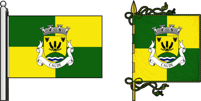 Bandeira e estandarte da freguesia de Calde - Calde civil parish, flag and banner Bandeira e estandarte da freguesia de Calde - Calde civil parish, flag and banner
