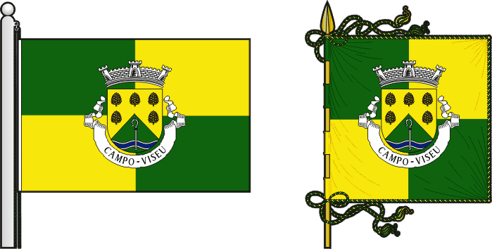 Bandeira e estandarte da freguesia de Campo - Campo civil parish, flag and banner Bandeira e estandarte da freguesia de Campo - Campo civil parish, flag and banner