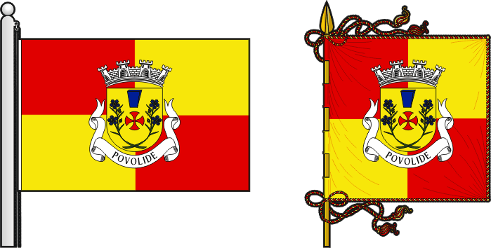 Bandeira e estandarte da freguesia de Povolide - Povolide civil parish, flag and banner Bandeira e estandarte da freguesia de Povolide - Povolide civil parish, flag and banner