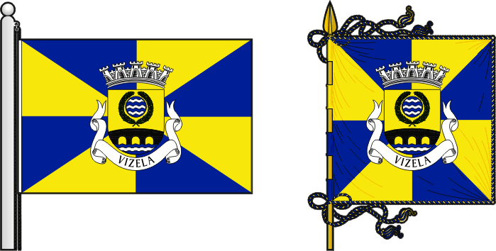 Bandeira e estandarte do Município de Vizela - Vizela municipal flag and banner Bandeira e estandarte do Município de Vizela - Vizela municipal flag and banner