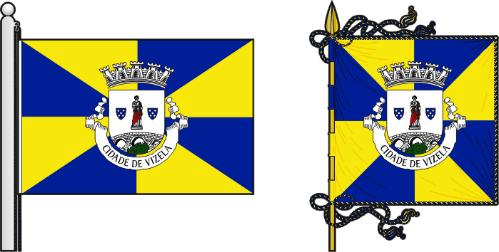 Bandeira e estandarte do Município de Vizela - Vizela municipal flag and banner Bandeira e estandarte do Município de Vizela - Vizela municipal flag and banner