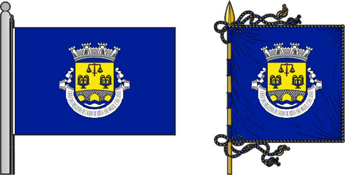 Bandeira e estandarte da União das freguesias de Caldas de Vizela (São Miguel e São João) - Caldas de Vizela (São Miguel e São João) civil parishes union, flag and banner Bandeira e estandarte da União das freguesias de Caldas de Vizela (São Miguel e São João) - Caldas de Vizela (São Miguel e São João) civil parishes union, flag and banner