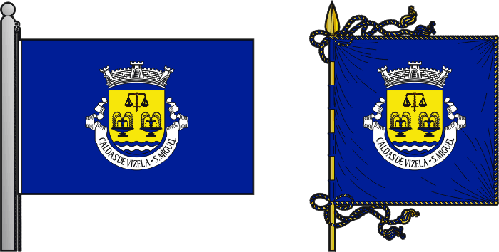 Bandeira e estandarte da antiga freguesia de Caldas de Vizela (São Miguel) - Caldas de Vizela (São Miguel) former civil parish, flag and banner Bandeira e estandarte da antiga freguesia de Caldas de Vizela (São Miguel) - Caldas de Vizela (São Miguel) former civil parish, flag and banner