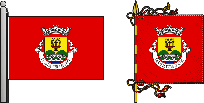Bandeira e estandarte da antiga freguesia de Caldas de Vizela (São João) - Caldas de Vizela (São João) former civil parish, flag and banner Bandeira e estandarte da antiga freguesia de Caldas de Vizela (São João) - Caldas de Vizela (São João) former civil parish, flag and banner