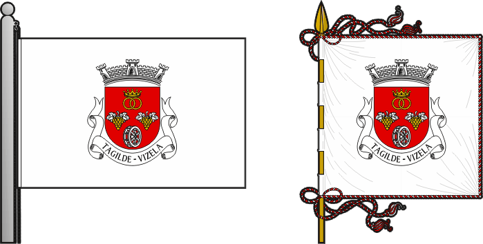 Bandeira e estandarte da antiga freguesia de Tagilde - Tagilde former civil parish, flag and banner
