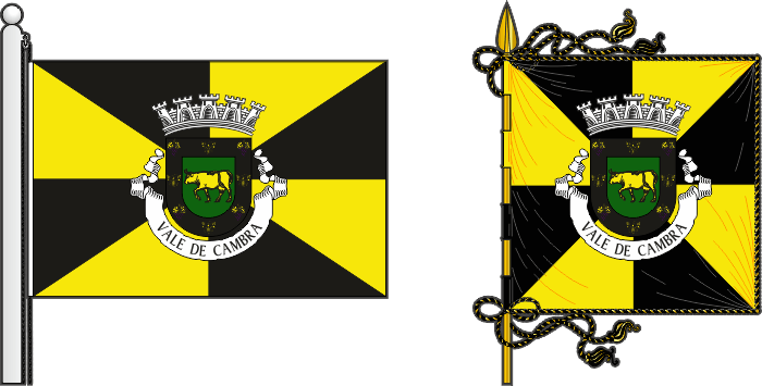 Bandeira e estandarte do Município de Vale de Cambra - Vale de Cambra municipal flag and banner Bandeira e estandarte do Município de Vale de Cambra - Vale de Cambra municipal flag and banner