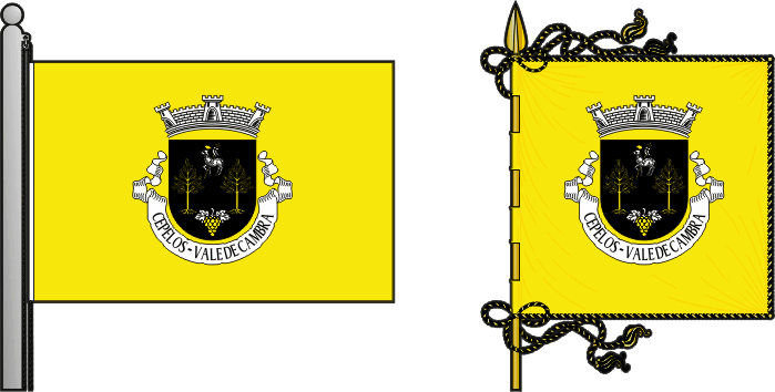 Bandeira e estandarte da freguesia de Cepelos - Cepelos civil parish, flag and banner Bandeira e estandarte da freguesia de Cepelos - Cepelos civil parish, flag and banner