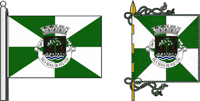 Bandeira e estandarte do Município de Vila Nova de Foz Côa - Vila Nova de Foz Côa municipal flag and banner Bandeira e estandarte do Município de Vila Nova de Foz Côa - Vila Nova de Foz Côa municipal flag and banner