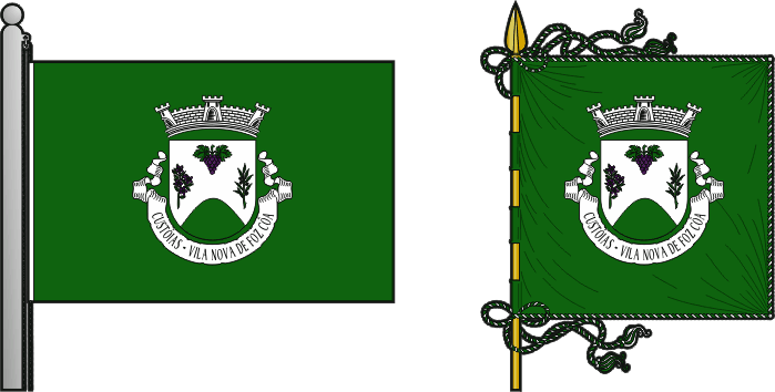 Bandeira e estandarte da freguesia de Custóias - Custóias civil parish, flag and banner Bandeira e estandarte da freguesia de Custóias - Custóias civil parish, flag and banner