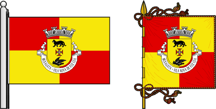Bandeira e estandarte da freguesia de Muxagata - Muxagata civil parish, flag and banner Bandeira e estandarte da freguesia de Muxagata - Muxagata civil parish, flag and banner