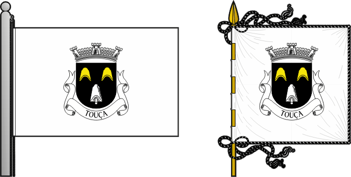 Bandeira e estandarte da freguesia de Touça - Touça civil parish, flag and banner Bandeira e estandarte da freguesia de Touça - Touça civil parish, flag and banner
