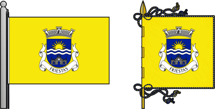 Bandeira e estandarte da freguesia de Friestas - Friestas civil parish, flag and banner Bandeira e estandarte da freguesia de Friestas - Friestas civil parish, flag and banner