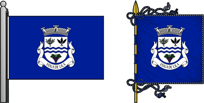 Bandeira e estandarte da freguesia de Veiga de Lila - Veiga de Lila civil parish, flag and banner Bandeira e estandarte da freguesia de Veiga de Lila - Veiga de Lila civil parish, flag and banner