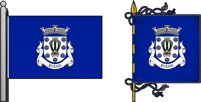 Bandeira e estandarte da freguesia de Rosais - Rosais civil parish, flag and banner Bandeira e estandarte da freguesia de Rosais - Rosais civil parish, flag and banner