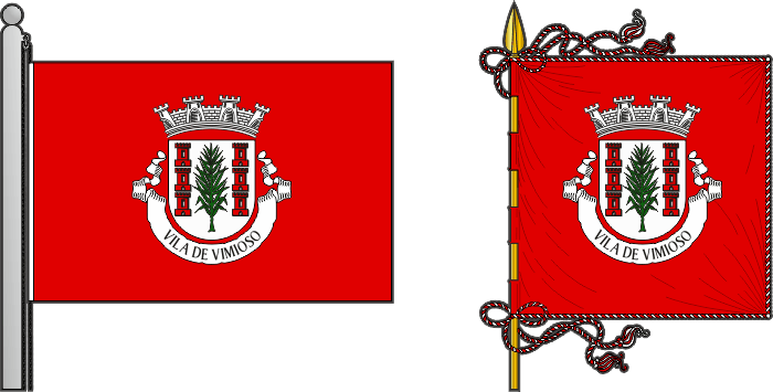 Bandeira e estandarte do município de Vimioso - Vimioso Municipality flag and banner Bandeira e estandarte do município de Vimioso - Vimioso Municipality flag and banner