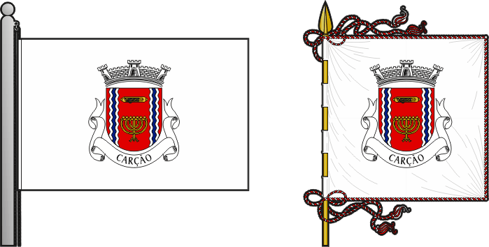 Bandeira e estandarte da freguesia de Carção - Carção civil parish, flag and banner Bandeira e estandarte da freguesia de Carção - Carção civil parish, flag and banner
