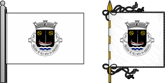 Bandeira e estandarte da antiga freguesia de Vila Nova da Barquinha - Vila Nova da Barquinha former civil parish, flag and banner