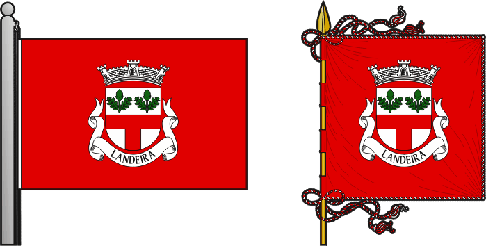 Bandeira e estandarte da freguesia de Landeira - Landeira civil parish, flag and banner Bandeira e estandarte da freguesia de Landeira - Landeira civil parish, flag and banner