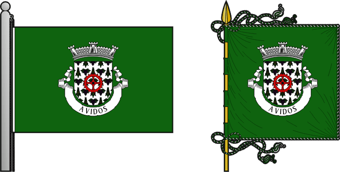 Bandeira e estandarte da antiga freguesia de Avidos - Avidos former civil parish, flag and banner Bandeira e estandarte da antiga freguesia de Avidos - Avidos former civil parish, flag and banner