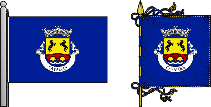 Bandeira e estandarte da antiga freguesia de Cavalões - Cavalões former civil parish, flag and banner Bandeira e estandarte da antiga freguesia de Cavalões - Cavalões former civil parish, flag and banner