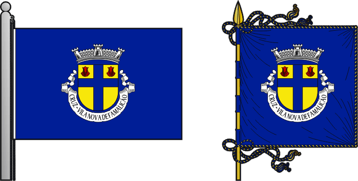 Bandeira e estandarte da freguesia de Cruz - Cruz civil parish, flag and banner Bandeira e estandarte da freguesia de Cruz - Cruz civil parish, flag and banner