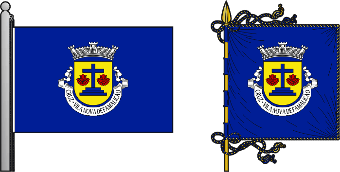 Bandeira e estandarte da freguesia de Cruz - Cruz civil parish, flag and banner Bandeira e estandarte da freguesia de Cruz - Cruz civil parish, flag and banner