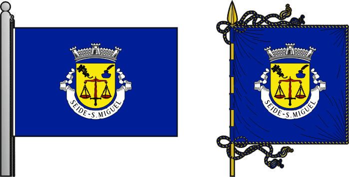 Bandeira e estandarte da antiga freguesia de Seide (São Miguel) - Seide (São Miguel) former civil parish, flag and banner Bandeira e estandarte da antiga freguesia de Seide (São Miguel) - Seide (São Miguel) former civil parish, flag and banner