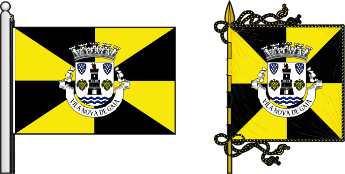 Bandeira e estandarte do Município de Vila Nova de Gaia - Vila Nova de Gaia municipal flag and banner Bandeira e estandarte do Município de Vila Nova de Gaia - Vila Nova de Gaia municipal flag and banner