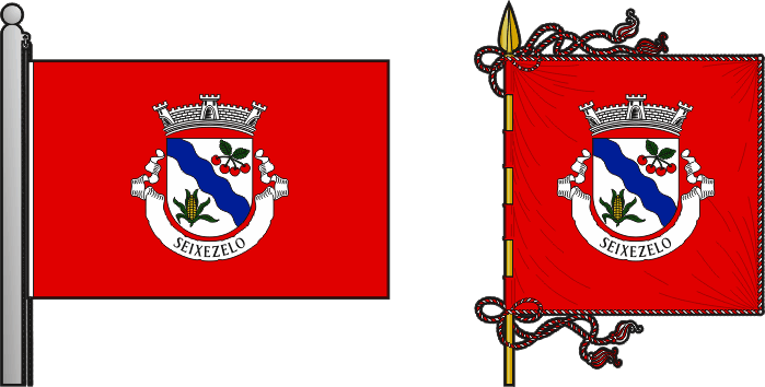 Bandeira e estandarte da antiga freguesia de Seixezelo - Seixezelo former civil parish, flag and banner Bandeira e estandarte da antiga freguesia de Seixezelo - Seixezelo former civil parish, flag and banner