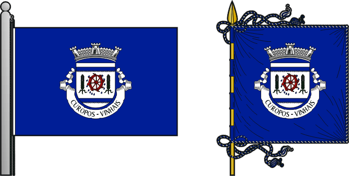 Bandeira e estandarte da antiga freguesia de Curopos - Curopos former civil parish, flag and banner
