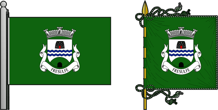 Bandeira e estandarte da antiga freguesia de Fresulfe - Fresulfe former civil parish, flag and banner