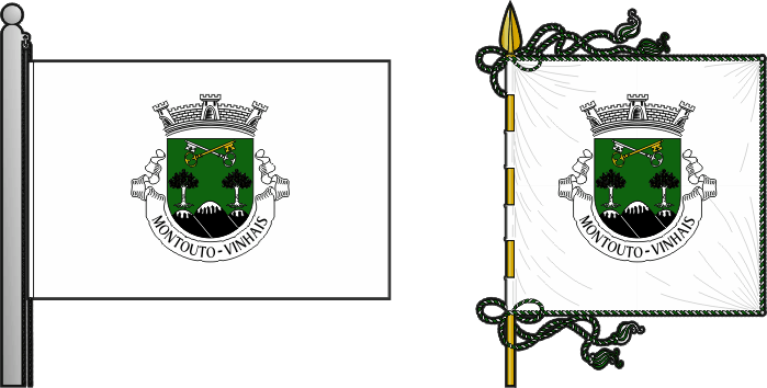 Bandeira e estandarte da antiga freguesia de Montouto - Montouto former civil parish, flag and banner Bandeira e estandarte da antiga freguesia de Montouto - Montouto former civil parish, flag and banner