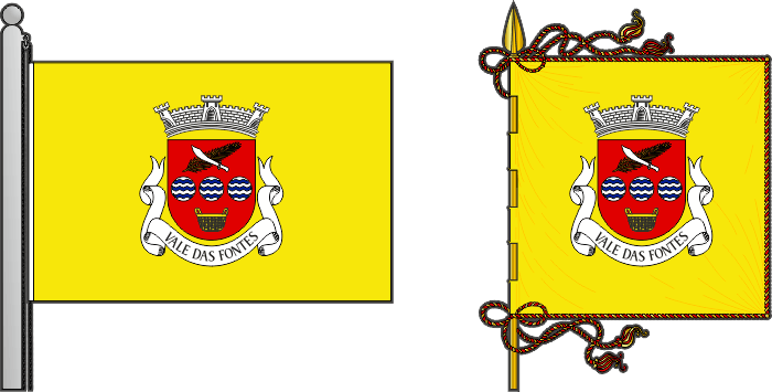 Bandeira e estandarte da freguesia de Vale das Fontes - Vale das Fontes civil parish, flag and banner Bandeira e estandarte da freguesia de Vale das Fontes - Vale das Fontes civil parish, flag and banner