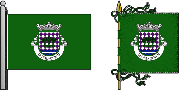 Bandeira e estandarte da antiga freguesia de Olival - Olival former civil parish, flag and banner Bandeira e estandarte da antiga freguesia de Olival - Olival former civil parish, flag and banner