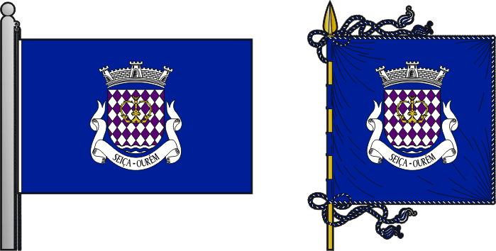 Bandeira e estandarte da freguesia de Seiça - Seiça civil parish, flag and banner
