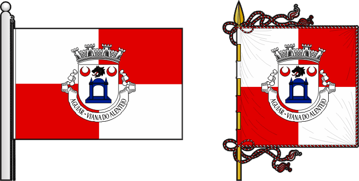 Bandeira e estandarte da freguesia de Aguiar - Aguiar civil parish, flag and banner Bandeira e estandarte da freguesia de Aguiar - Aguiar civil parish, flag and banner