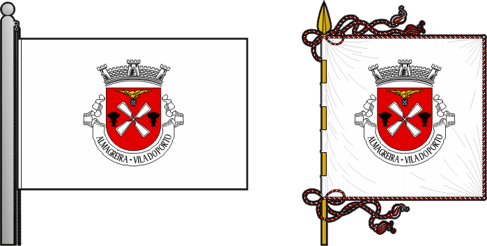 Bandeira e estandarte da freguesia de Almagreira - Almagreira civil parish, flag and banner Bandeira e estandarte da freguesia de Almagreira - Almagreira civil parish, flag and banner